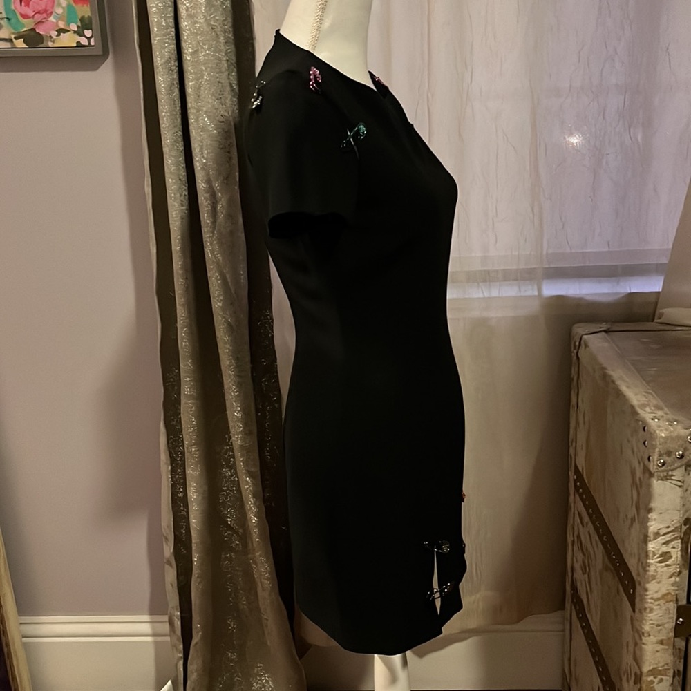 ☀️SOLD☀️Versus by Versace Black Pin Dress - Picture 4 of 6